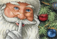 mm lovely counted cross stitch kit santas secret christmas father santa gift gifts dim 08799
