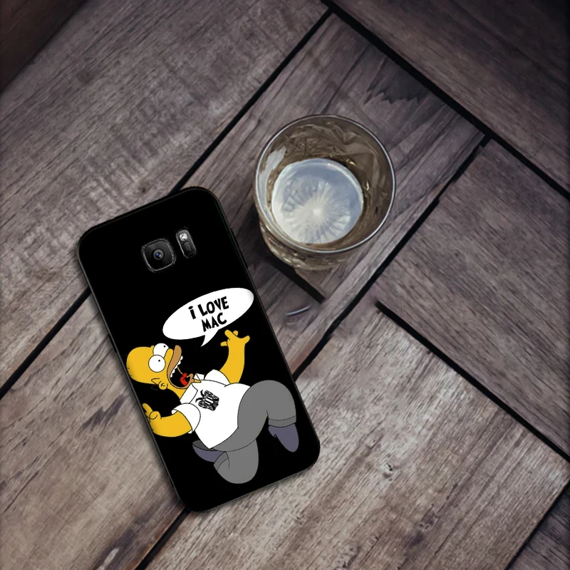 Смешной Симпсоны Мягкий силиконовый чехол для телефона Samsung Galaxy S6 S8 край S7 S9 плюс