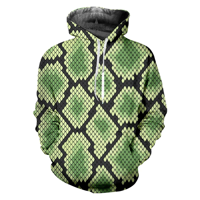 

IFPD EU Size Hip Hop 3D Printed Snake Scale Hoodies Men's New Hooded Animal Plus Size Clothes Men Autumn Long Sleeve Pullover