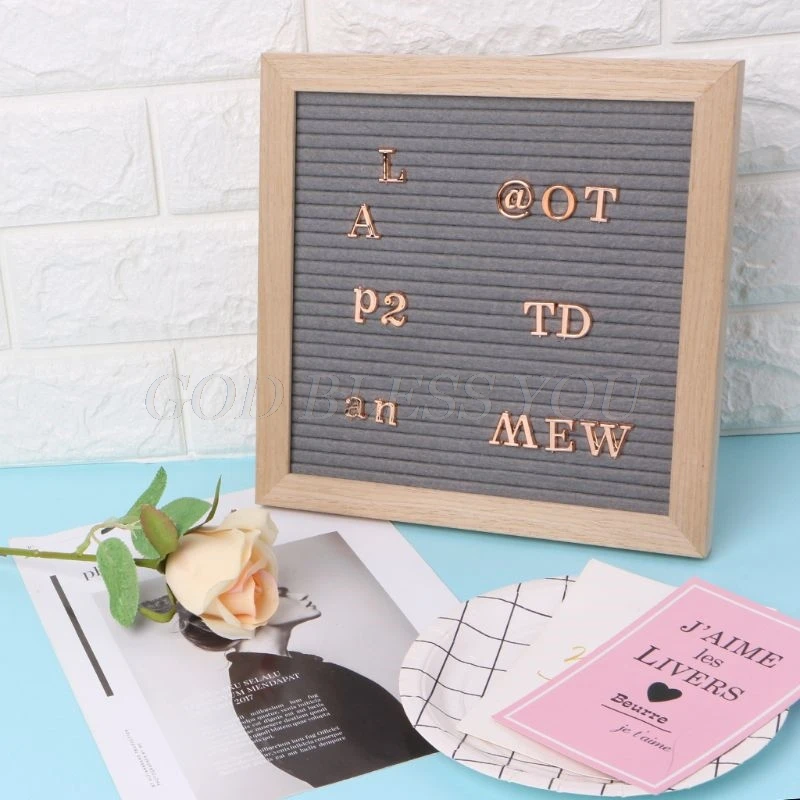 

Rose Gold Characters For Felt Letter Board 250 Piece Numbers For Changeable Letter Board Drop Shipping