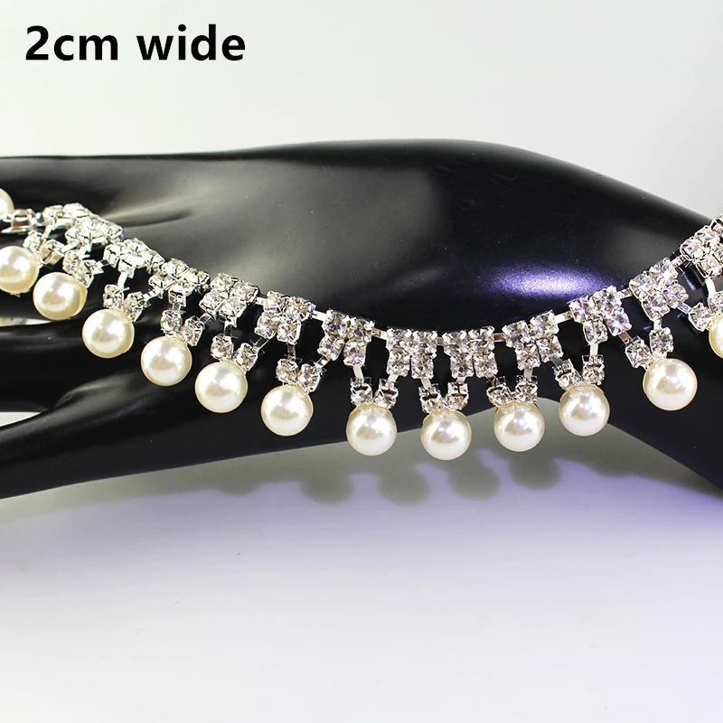 Цепочка с жемчужными кисточками 2 см