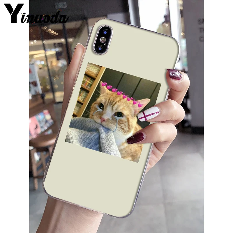 Yinuoda очень милый кот собака мультфильм розовый в форме сердца YOU& ME мягкий чехол для телефона iPhone 8 7 6S Plus 5 5S SE XR X XS MAX 10