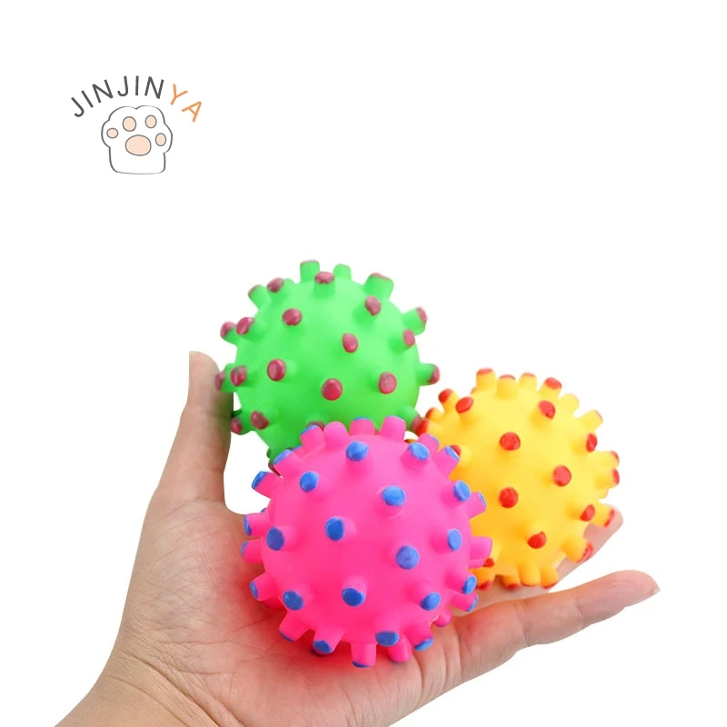 

Funny Ball Soft Squeaky Pet Cat Dog Ball Toys For Small Dogs Rubber Chew Puppy Fidget Stuff Dogs Toys Pets Training Accessories