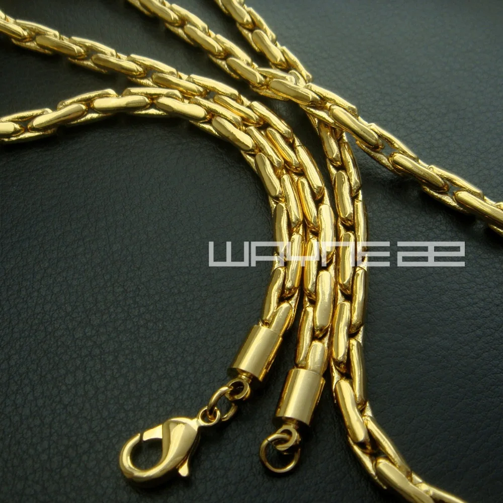 Мужское колье золотистого цвета N249 длина 50 см или 60 ширина 3 мм|men gold|necklace necklacenecklace