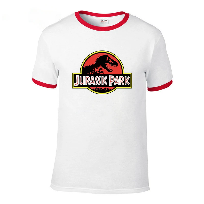 Футболка мужская с принтом Jurassic Park забавная тенниска из 2020 хлопка рисунком парка