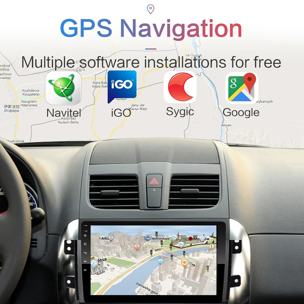 2G+ 32G " 2DIN Android 8,1 GO автомобильный DVD мультимедийный плеер для Suzuki SX4 2006-2012 автомобильный Радио gps навигация WiFi BT плеер 2 Din