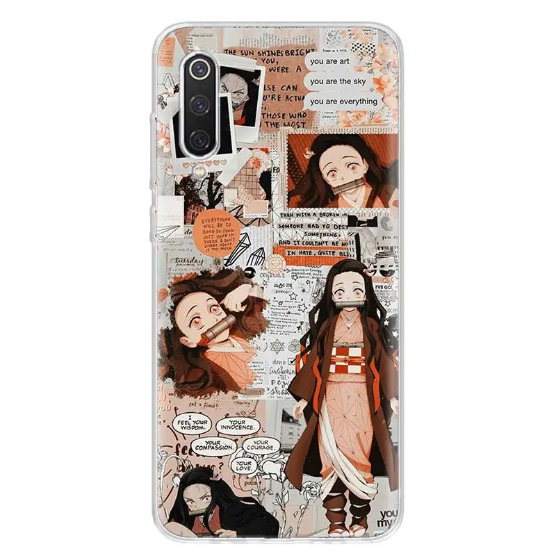 hot demon slayer kimetsu no yaiba phone case cover for xiaomi note 10 mi 11 10 9 8 cc9 5x 6x x3 nfc f1 f2 pro lite a1 a2 a3 so free global shipping