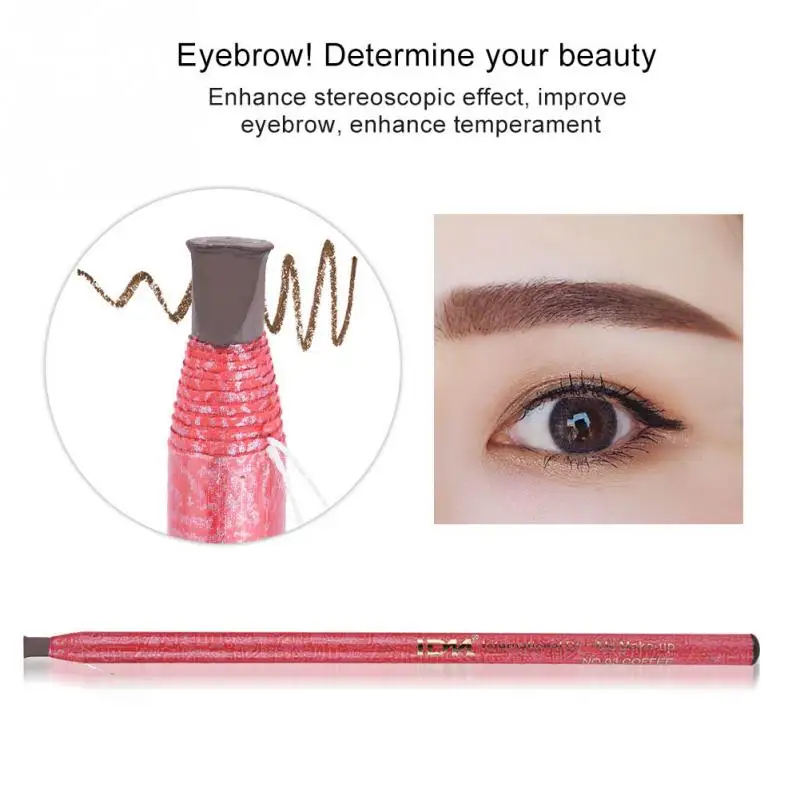 Полу-перманентный микроблейдинг для eyebrowsTattoo карандаш для бровей рисования карандаш для бровей инструмент позиционирования Водонепроницаемый карандаш для бровей - Цвет: Coffee