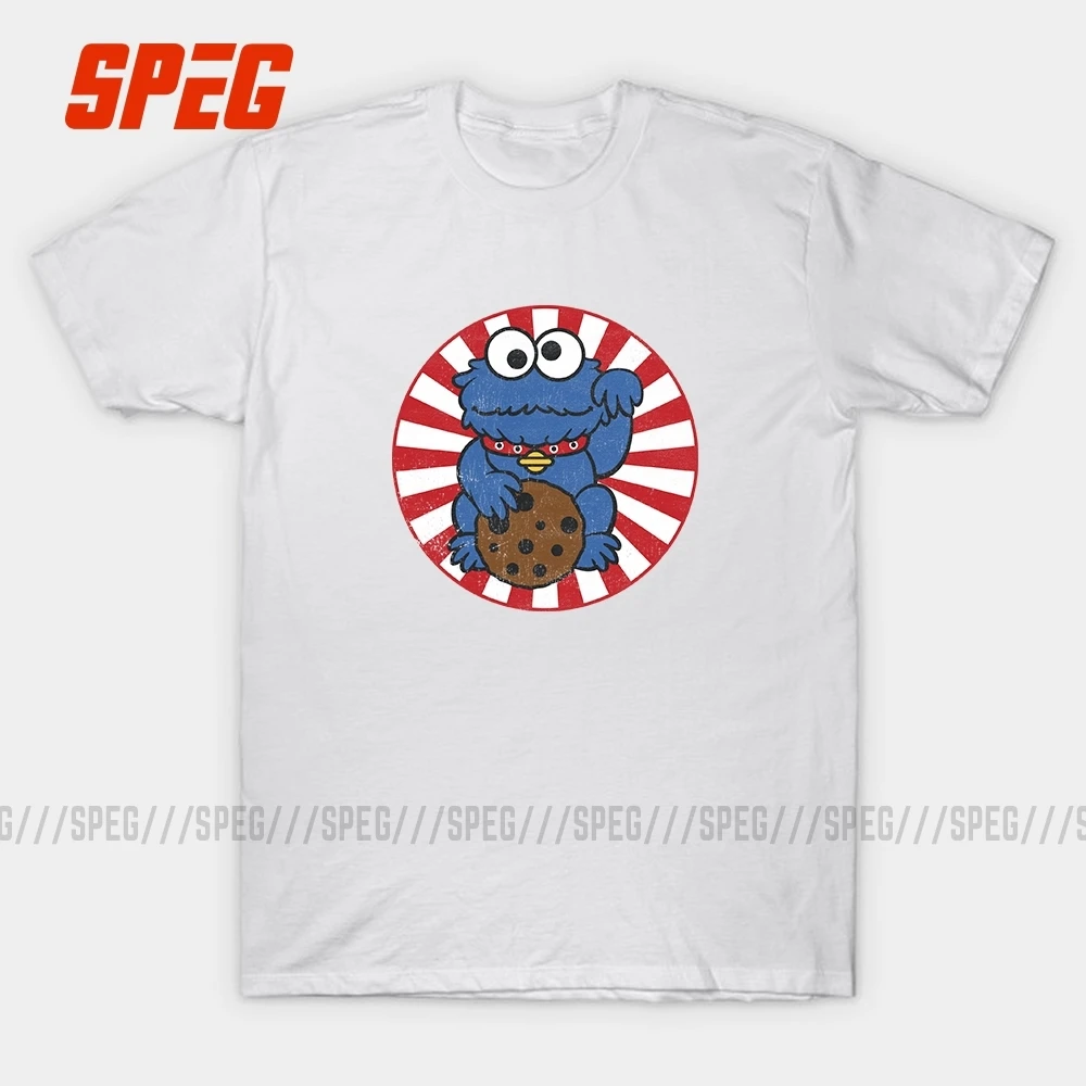 Одежда с изображением монстра-печенья футболки размера плюс коротким рукавом из