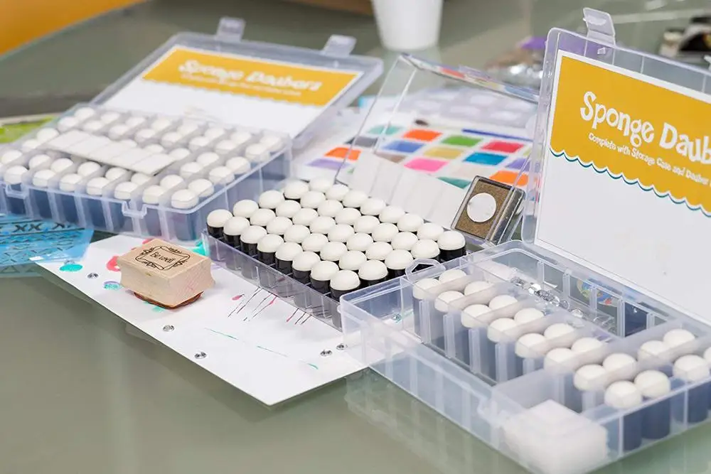 48 шт. губка подушечка s чехол для хранения Подушечка штамповки рисования