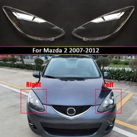 car auto lamp case headlamp front glass lens for mazda 2 2007 2012 replacement lampshade shell cover
