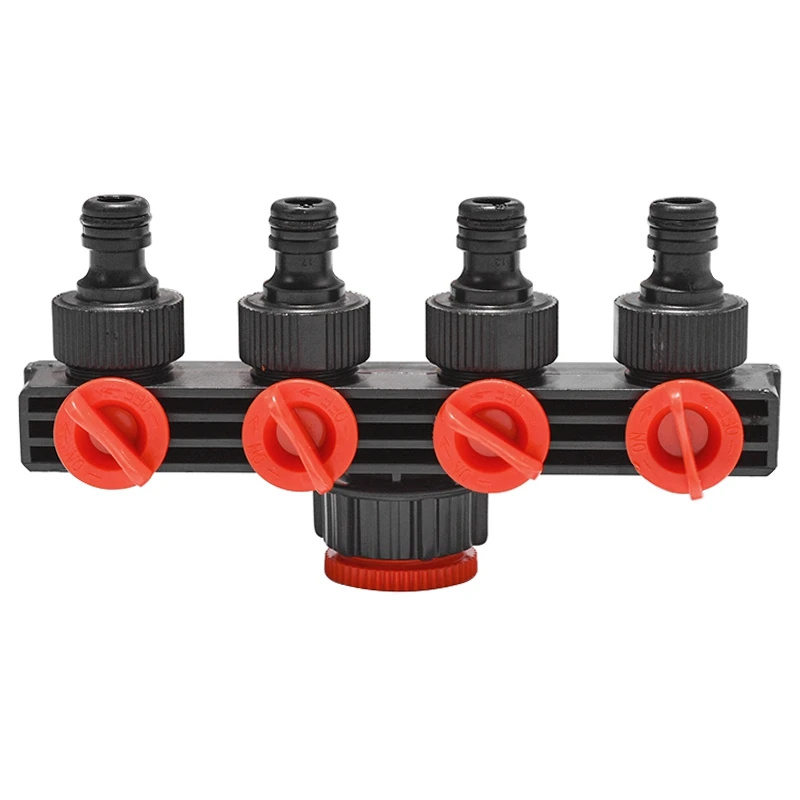 

Hot YO-Home Garden Hose Pipe Splitter Plastic Drip Irrigation Water Connector Agricultural 4 Way Tap Connectors