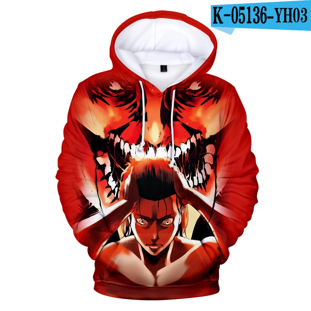 

Толстовка Ttack on Titan для мужчин и женщин, Повседневная модная толстовка с 3D-принтом аниме, пуловер для мальчиков и девочек, 2021