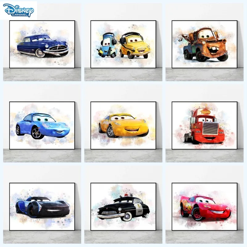 

Disney Cartoon Pixar Cars Canvas Painting Posters and Prints Wall Art Cartoon Pictures Cuadros Room Kids Room Decoration