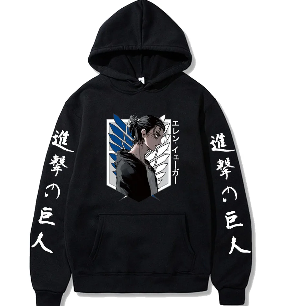 

Attack on Titan Top Eren Printing Pullover Unisex Loose Hoodies