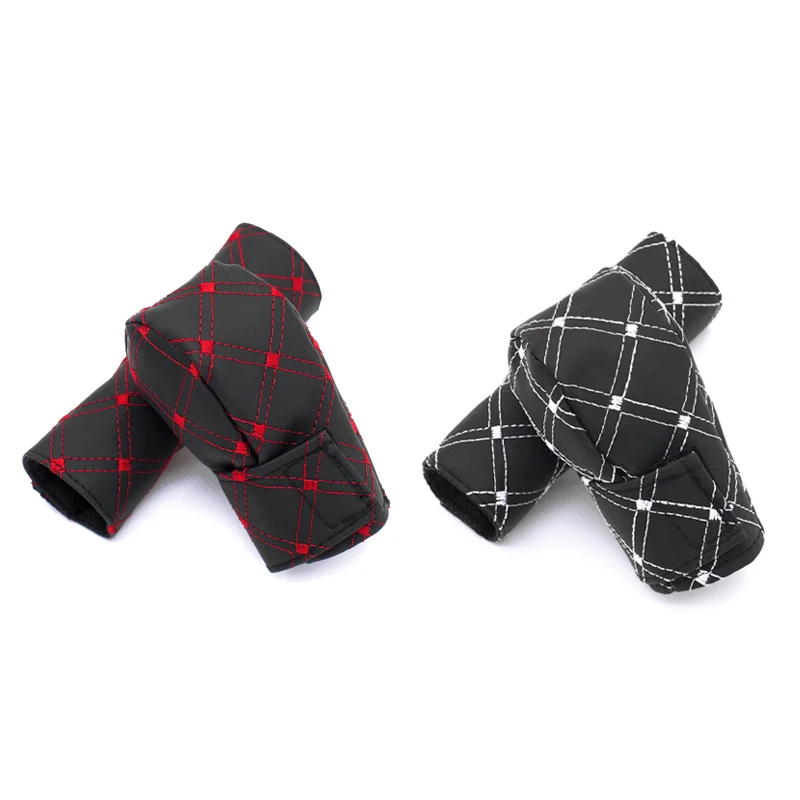 

2PCS/Set Car Hand Brake Case & Gear Shift Case Holder Protectors Breathable In Auto Car Styling Interior Accessories PU Leather