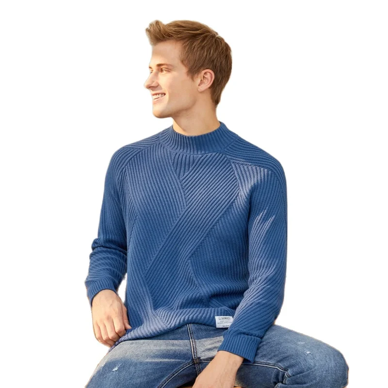Свитер SEMIR с воротником лодочкой для мужчин белый свитер в ленивом стиле новинка