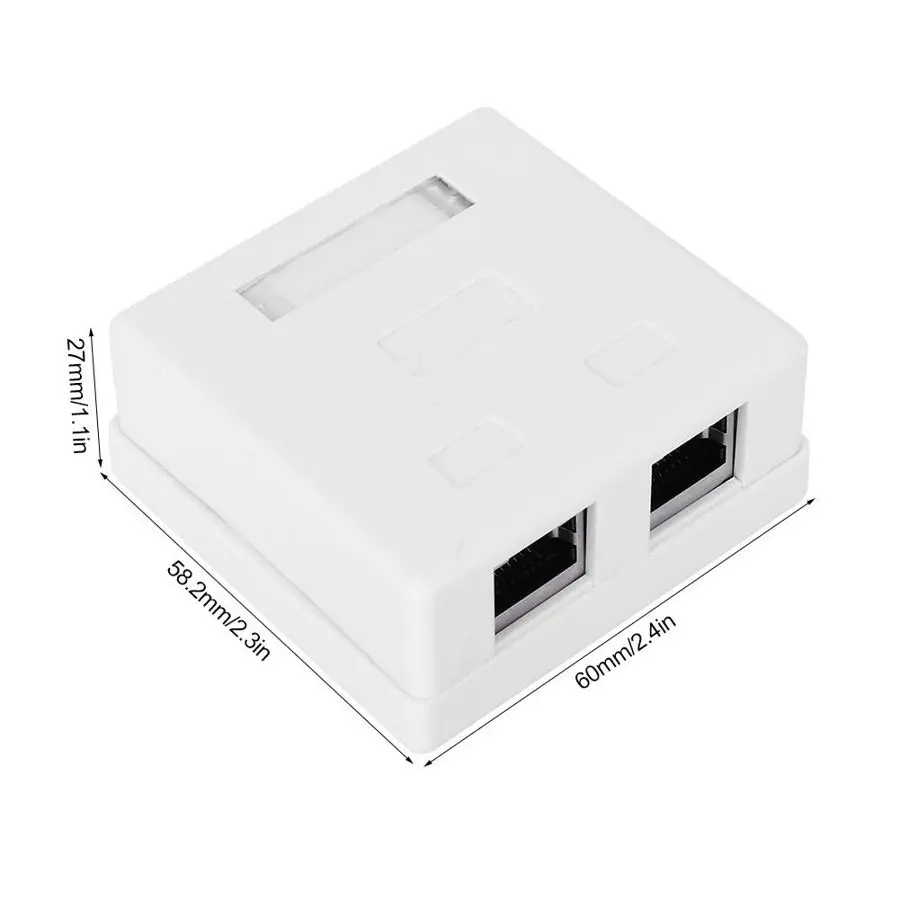 Соединительная коробка RJ45 8P8C сетевой разъем 2 порта гнездовой настольный