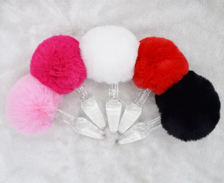 10 см Анальная пробка стеклянный хвост фаллоимитатор для лесбиянок приятные