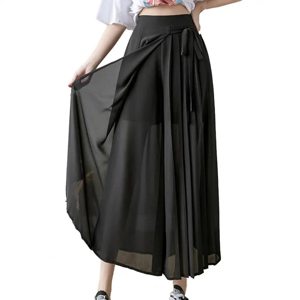 

Wide Leg Women Pants Solid Color Wide Leg High Waist Pleated Loose Slacks Trousers Casual Work Summer Pants