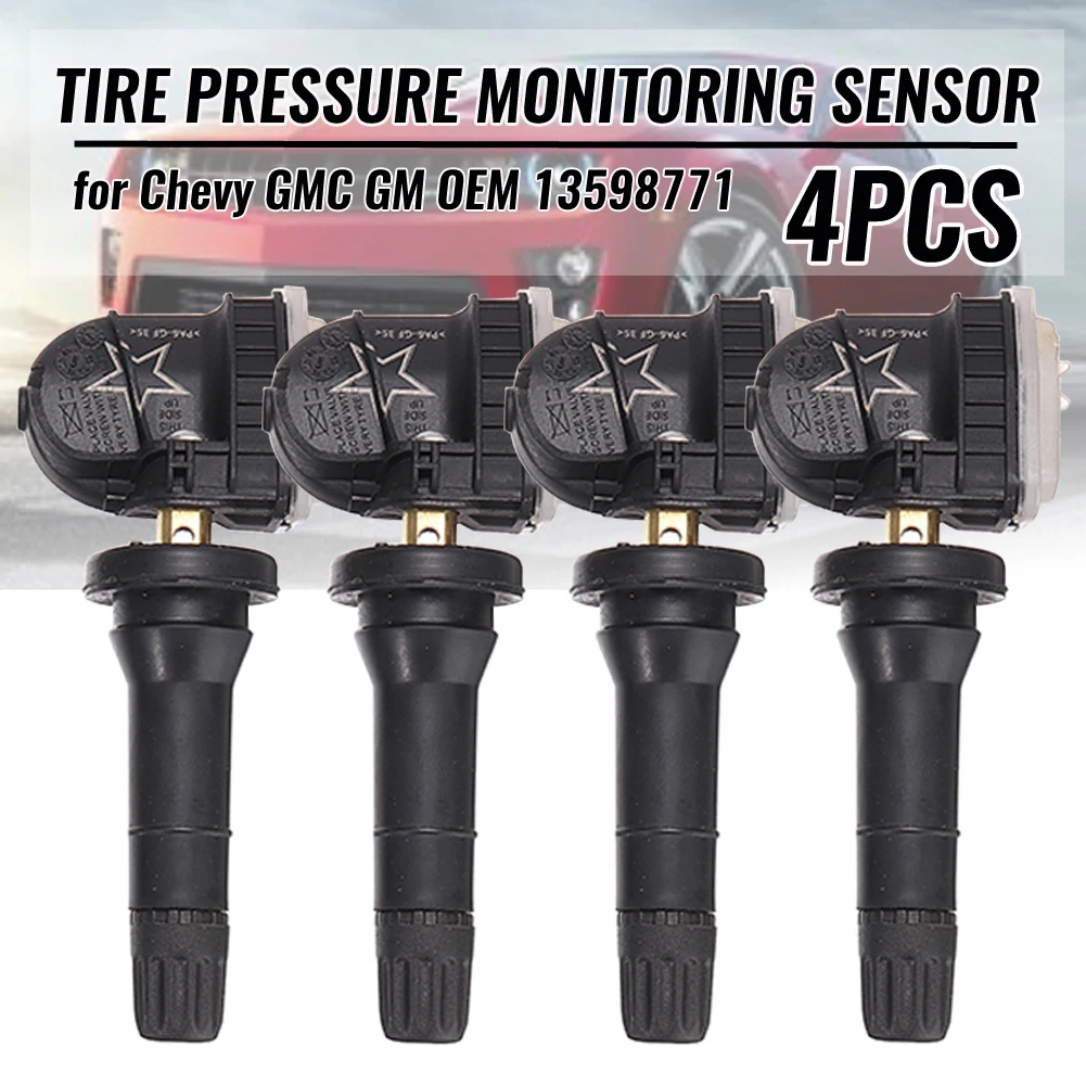4 шт. новые датчики контроля давления в шинах TPMS для Chevy GMC GM OEM 13598771 | Автомобили и