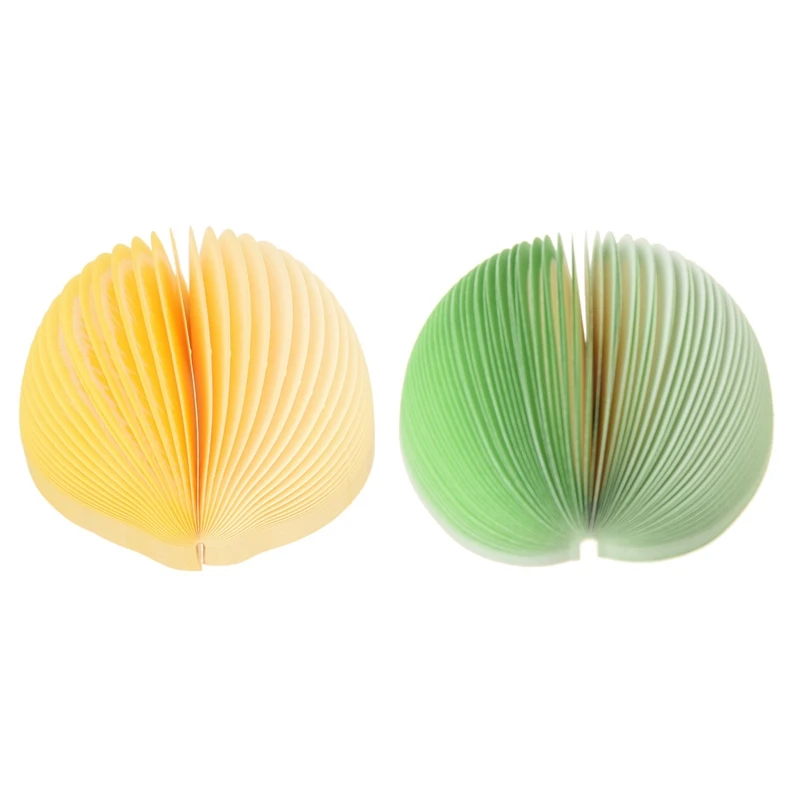 2 Pieces Notepad Bookmark of Fruit Sticky Note Pads Sticker Green-Apple & Lemon |
