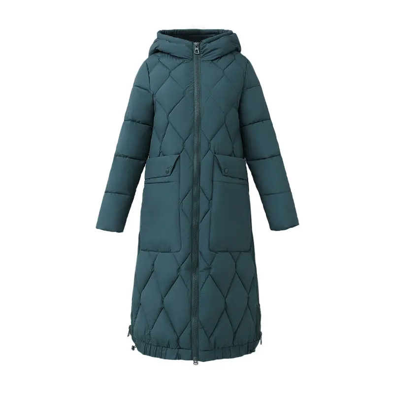 

Women Casual Slim Parka Coat Elegant Long Hooded Parka New Winter Jacket Female Office Lady Streetwear
