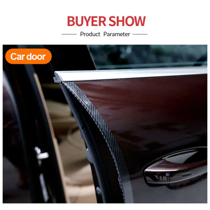 

Sill Door Sill Protector Strip Door Carbon Fiber Sticker Anti Scratch Strip Protector