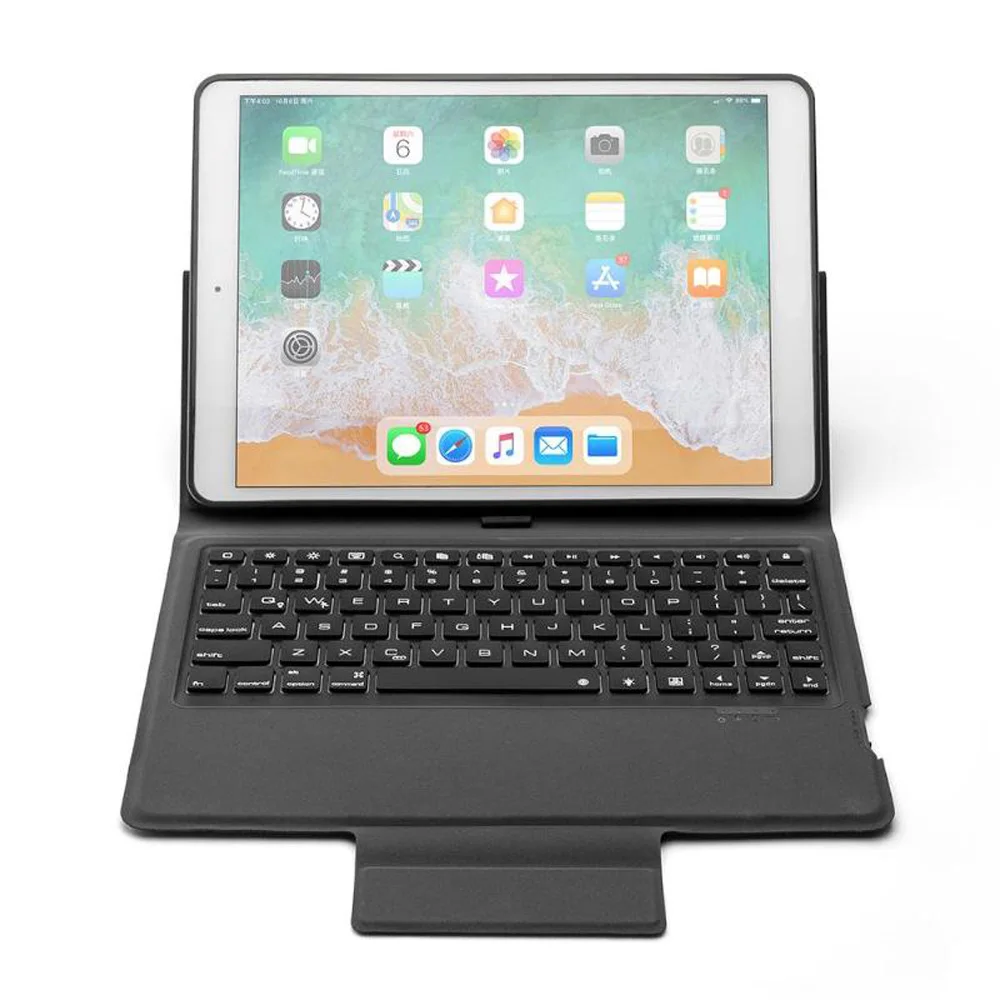 Для iPad 10,2, 7 цветов, Беспроводная Bluetooth клавиатура, кожаный чехол с подставкой, умный флип-чехол со встроенным держателем для карандашей