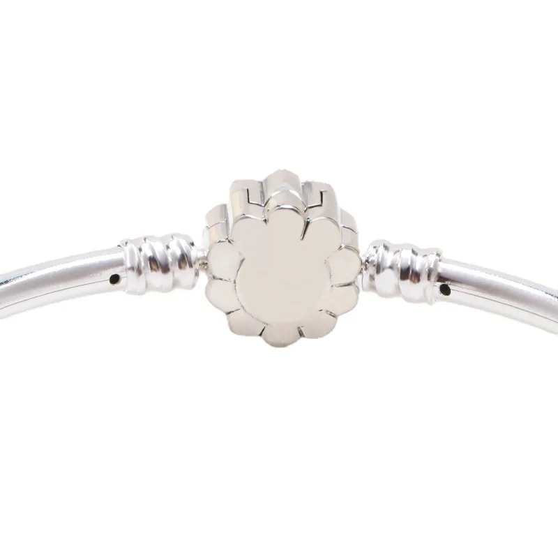 

925 Sterling Silver Brilliant Life Blue Diamond Corolla Bracelet For Women Fit Original Brand DIY Beads Charm Jewelry