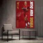 Виргил Ван дийк Ливерпуль ФК холст фотообои спортивный пейзаж офисная комната Декор постер подарок