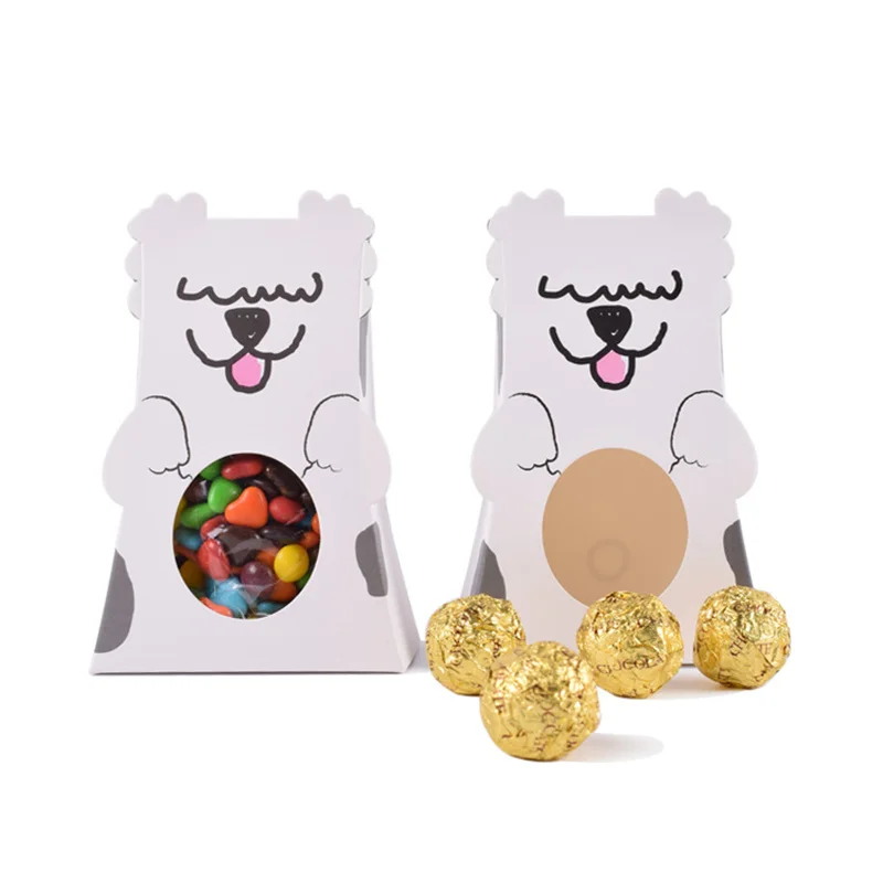10 шт. коробки для конфет с кошкой и собакой детский душ мультяшный мешок подарков