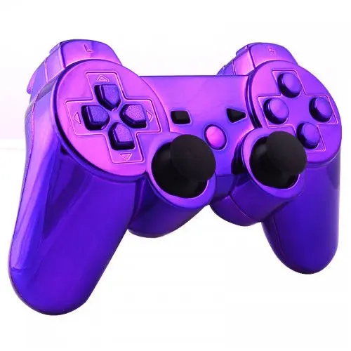 OSTENT полный контроллер чехол корпус кнопка Комплект для sony PS3 Bluetooth контроллер - Цвет: Фиолетовый
