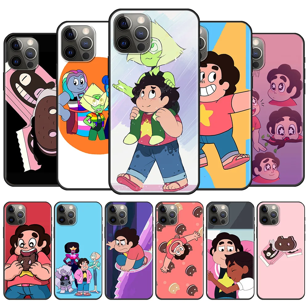 

Phone Case For iPhone 13 12 11 Pro Max 12 13 Mini X XS XR 6 6S 7 8 Plus 5 5S SE Silicone Fundas Cartoon Steven-Universe