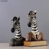 abstract zebra resin crafts simulation animal sculpture statuette birthday gift living room office furnishings home decoration