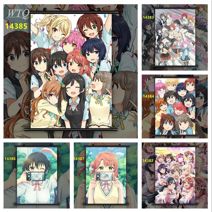 Love Live! Аниме постеры nijiguan для старшей школы декор стен художественное настенное