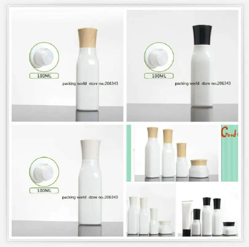 100ml square shape white glass bottle with screw lid lotion/emulsion/serum/foundation/toner/water skin care cosmetic packing | Красота и