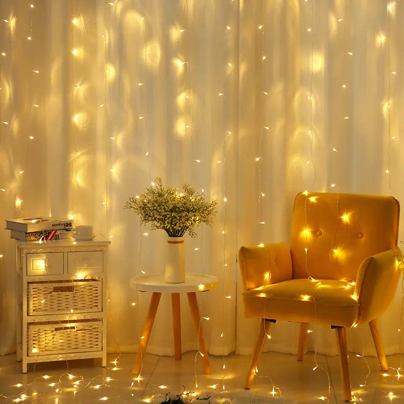 6 м x 3 М новогодняя гирлянда гирлянда свадьба светодиодная занавеска christmas lights outdoorсветодиодная шторагирлянда сосулька