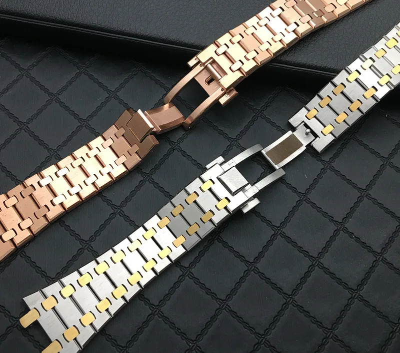 Ремешок из нержавеющей стали для наручных часов браслет с пряжкой логотипом AP ROYAL