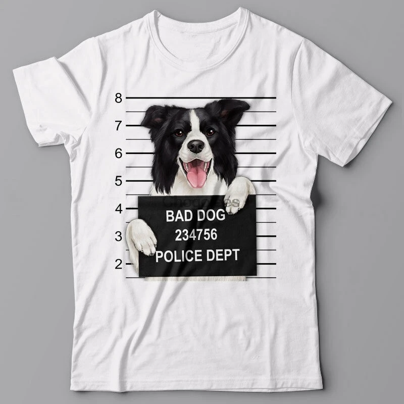 Крутая футболка-граница собака колли Mugshot-подарок для любителей собак - купить по