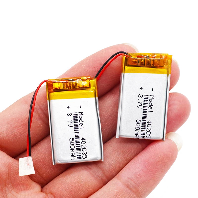 1/2/4 Pcs High Quality 3.7V 402035 Lipo Lithium Polymer Batteries 500mAh Li Ion Battery Replacement For Bt Headset Toys MP3 | Электроника