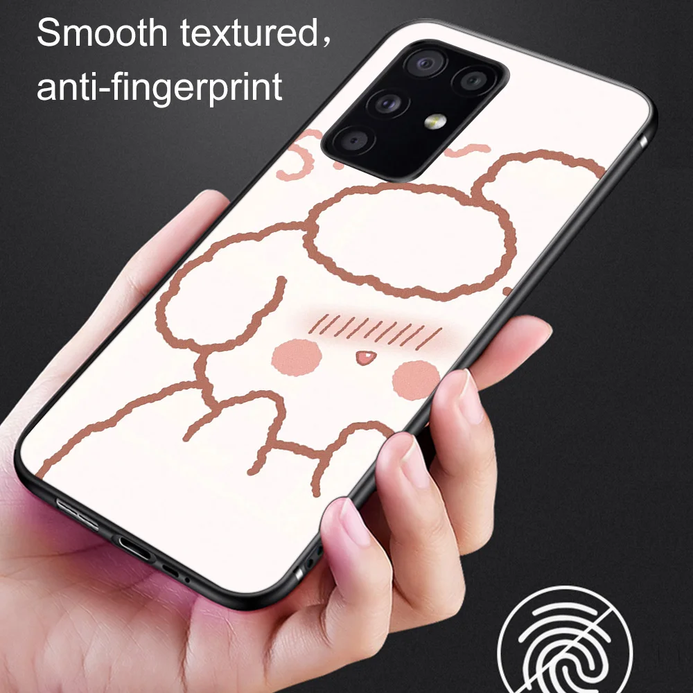 

Bear Rabbit Case for Samsung S21 S10 S9 S8 S20 Plus Ultra A51 A50 A71 A70 A02S A21S A72 A52 M31 NOTE 20 10 9 Plus Soft TPU Funda