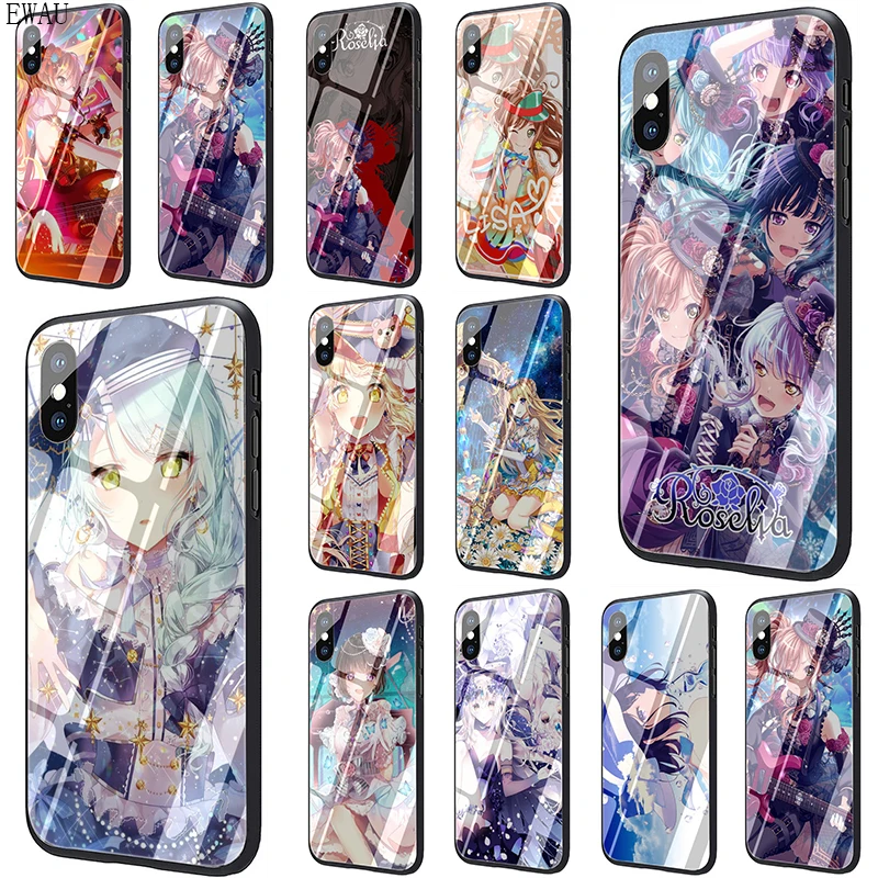Чехол для телефона EWAU ran bang dream lisa girls из закаленного стекла iphone SE 2020 5 5s 6 6s 7 8 plus X XR XS