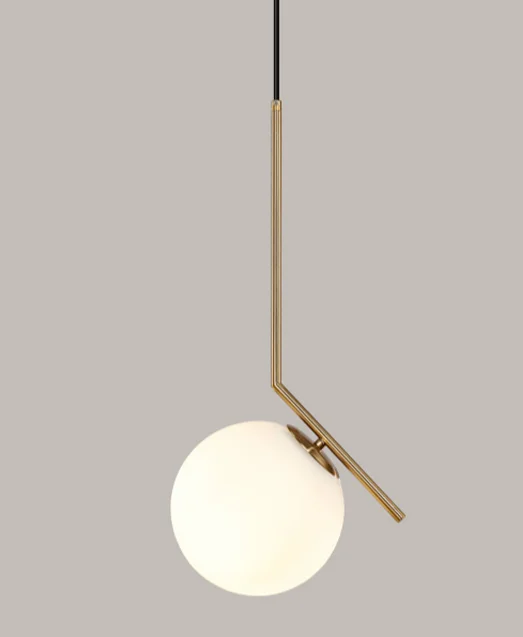 Golden Современный Креативный подвесной светильник с стеклянным шаром norbic brief home deco для столовой, золотой E27 светодиодный подвесной светильник - Цвет корпуса: Golden