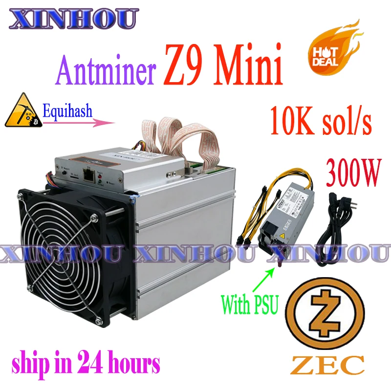 ZCASH/ZEC Майнер Antminer Z9 mini 10k sol/s ASIC Equihash более экономичный чем Z11 Z11e Z11j S9 S17 M20S M21S T17 E12