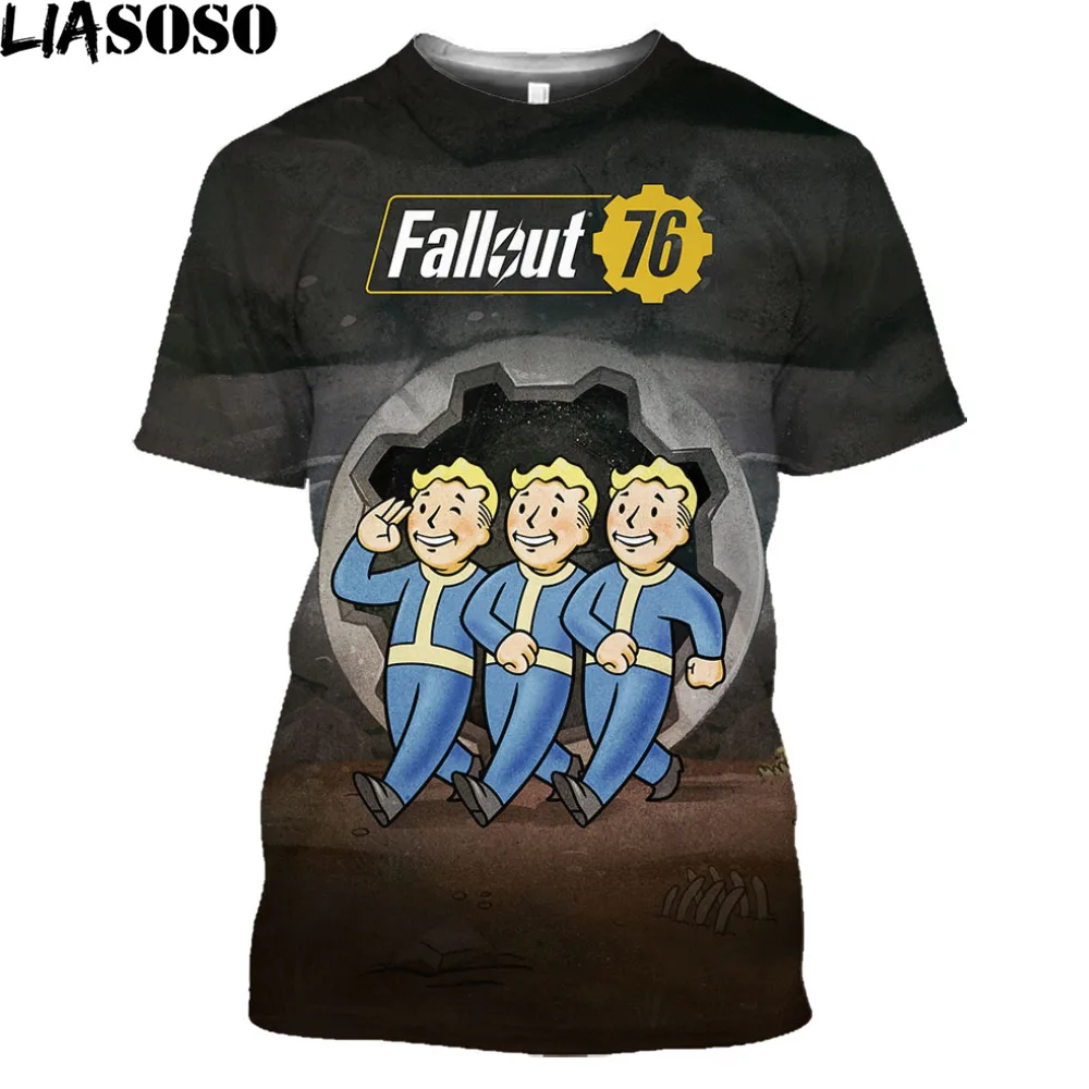 

LIASOSO Fallout 4 Game T Shirt 3D Print Character Women Men T-Shirt Anime Vintage Harajuku Tee Fashion Shirt O-Neck Tops Clothes
