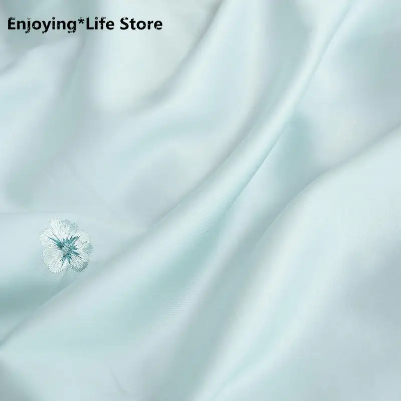 

Egyptian Cotton Queen/King Size Design Bedding Set Luxury Green Pink Embroidered Duvet Cover Fitted Bedsheet Set Parure De Lit