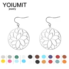 Yoiumit 2021 новые серьги-капельки из нержавеющей стали со сменными кожаными вставками