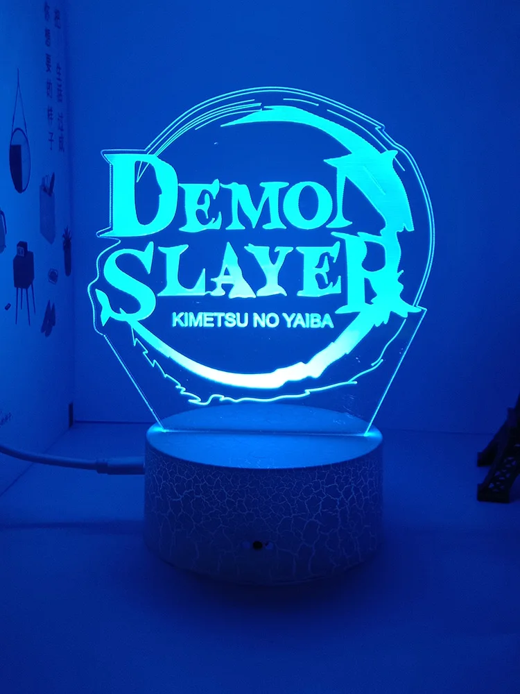 

Demon slayer kimetsu no yaiba 3d led lamp for bedroom manga night lights anime action figures Decoration lampara de noche