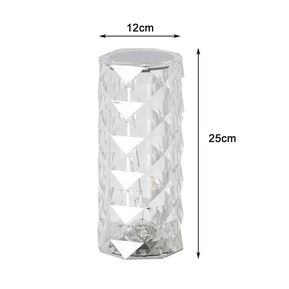 Crystal Table Lamp Rose Light Projector 3/16 Colors Adjustable Romantic Diamond Atmosphere USB Bedroom Touch Night | Освещение